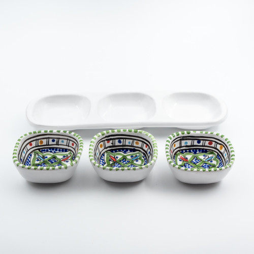 Service apéro tri-bols Anis Vert