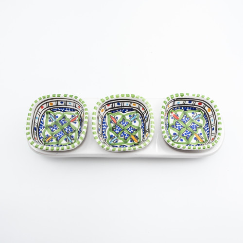 Service apéro tri-bols Anis Vert