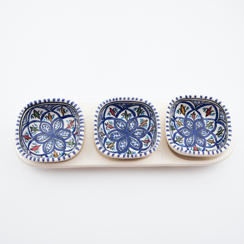 Service apéro tri-bols Bakir Bleu