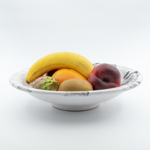 Plat de service Marbré Noir D 33 cm