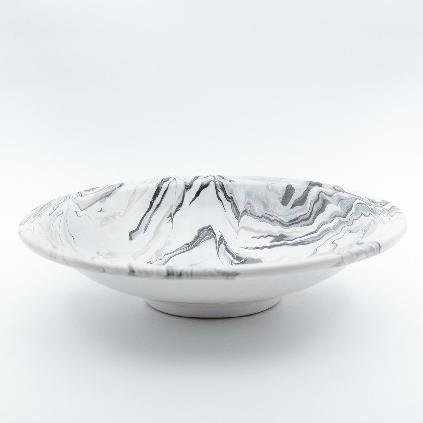 Plat de service Marbré Noir D 33 cm