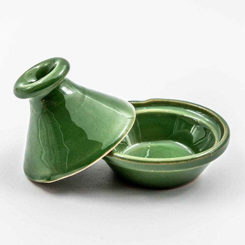 Mini tajine Uni Vert foncé - D 9 cm