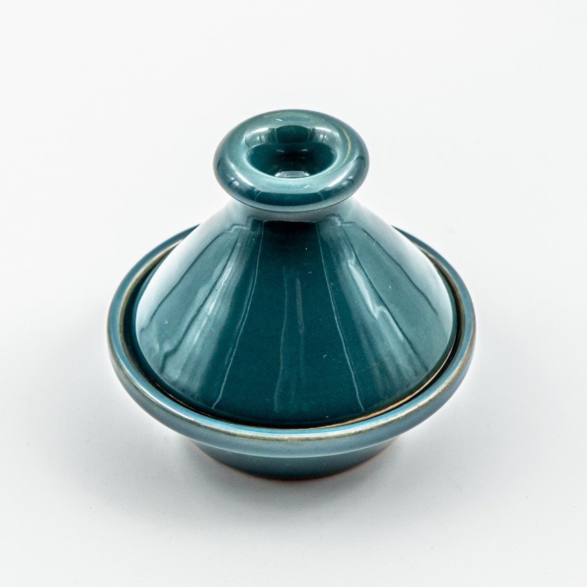 Mini tajine Uni Bleu pétrole - D 9 cm