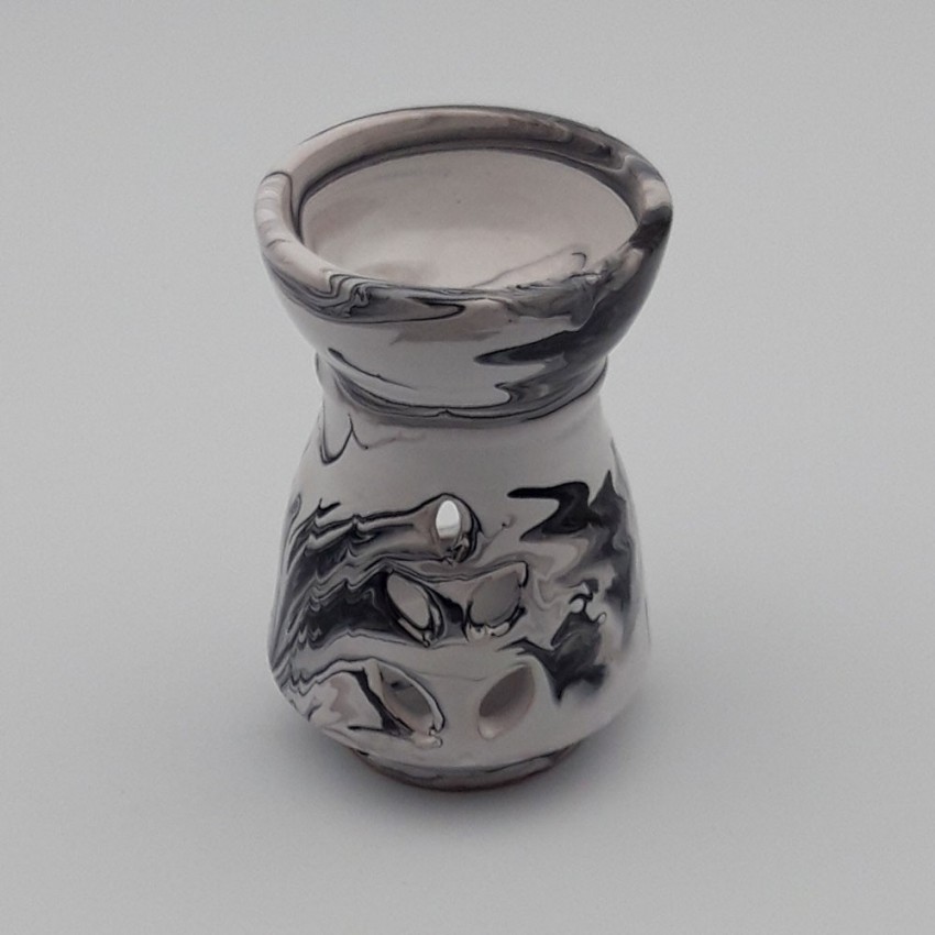 Brûle parfum Marbré noir et blanc - Petit Modèle