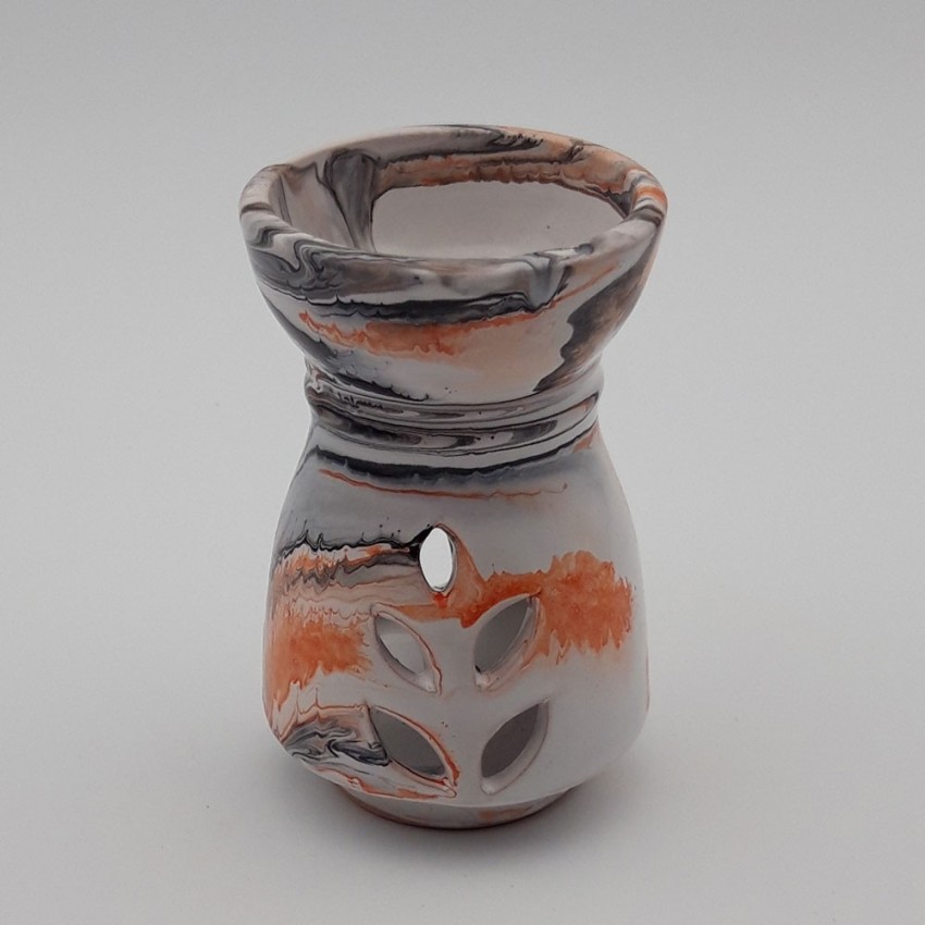 Brûle parfum Marbré rouge et noir et blanc - Petit Modèle