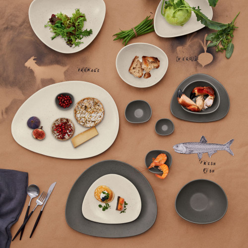 Assiette gourmet Cuba Crème - D 34 cm