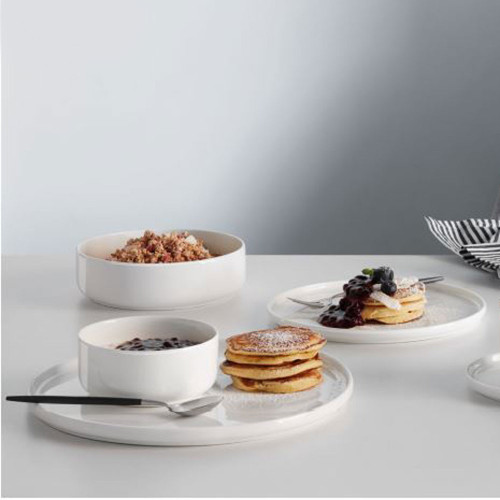 Assiette plate porcelaine blanche - L 27 cm - Oco