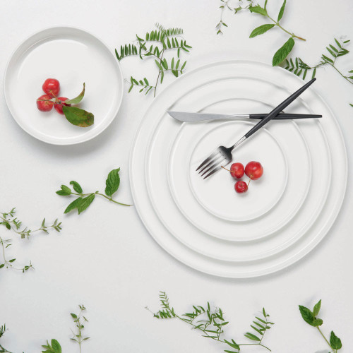 Plat de service porcelaine blanche - D-32 cm - Oco