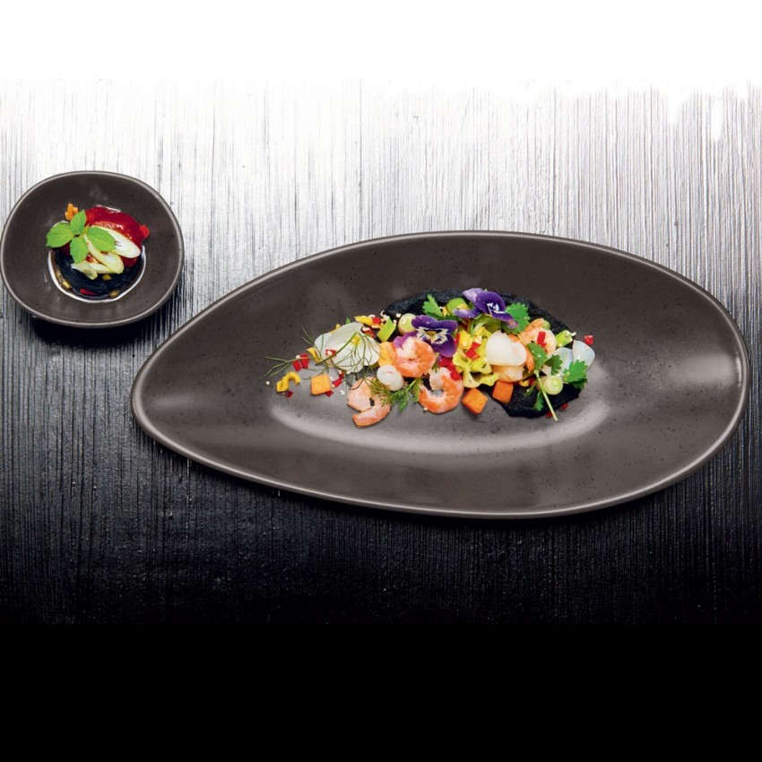 Plat Ovale Cuba Marron - L 40 cm