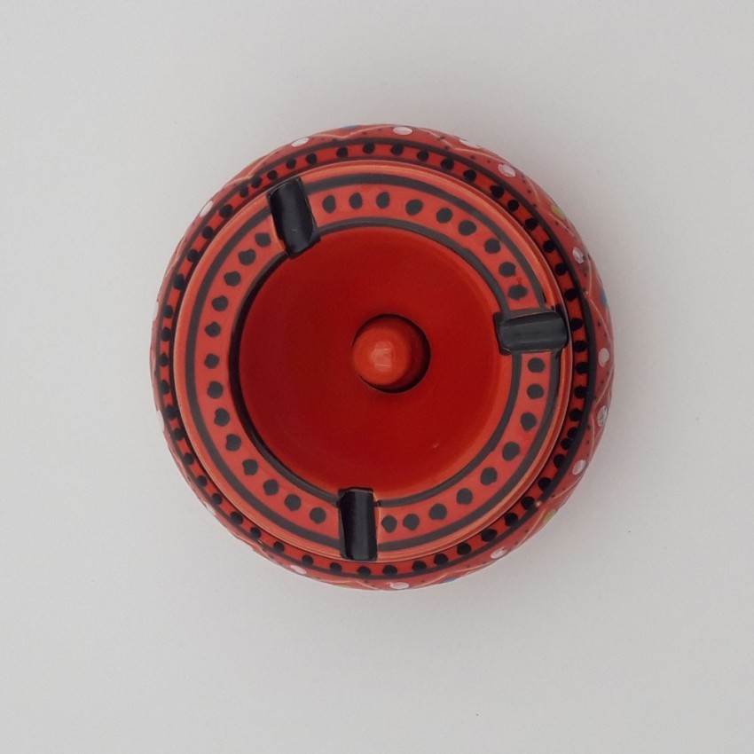 Cendrier anti fumée Marrakech rouge - Petit modèle