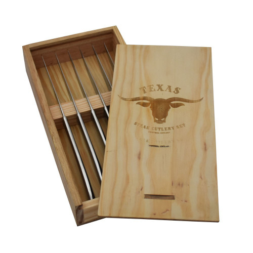 Set de 6 couteaux à viande en inox Texas 2