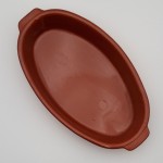 Plat de cuisson oval en Terre Cuite - L 35.5 cm