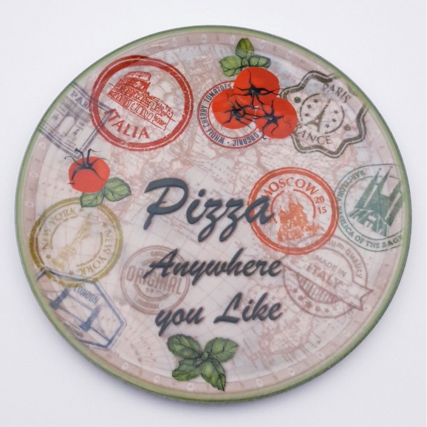 Assiette à pizza Charme Vert - D 31 cm - Napoli