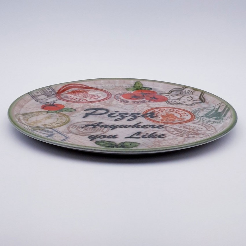 Assiette à pizza Charme Vert - D 31 cm - Napoli