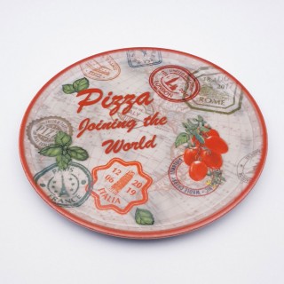 Assiette à pizza Charme Rouge - D 31 cm - Napoli