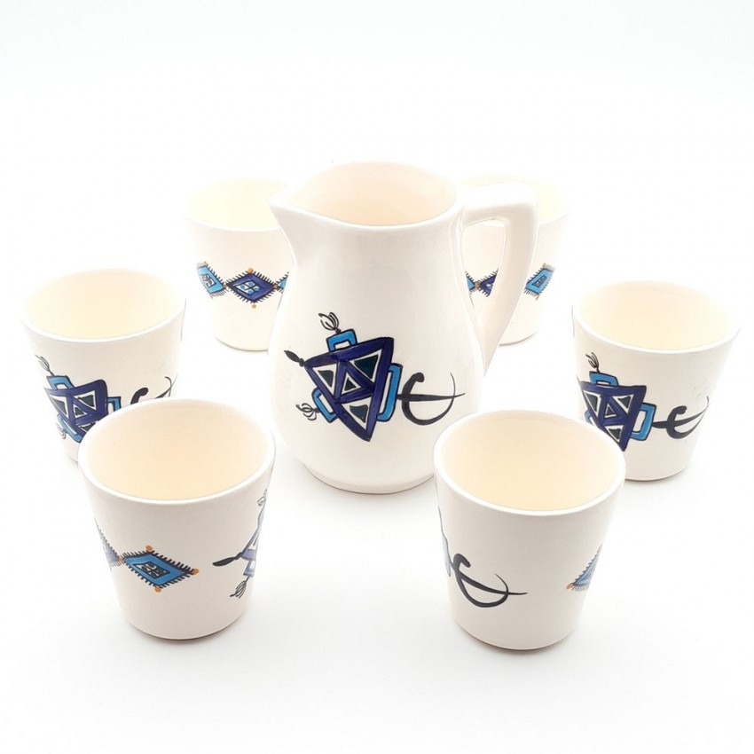 Service à boisson 6 personnes Sahel Bleu