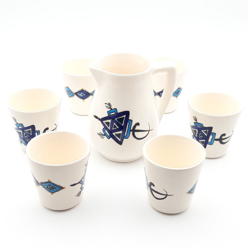 Service à boisson 6 personnes Sahel Bleu