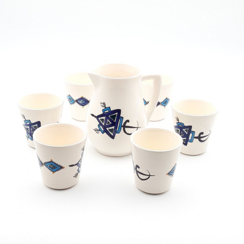 Service à boisson 6 personnes Sahel Bleu