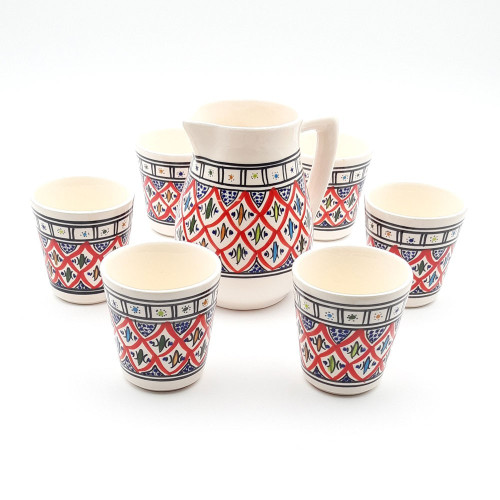 Service à boisson 6 personnes Bakir Rouge