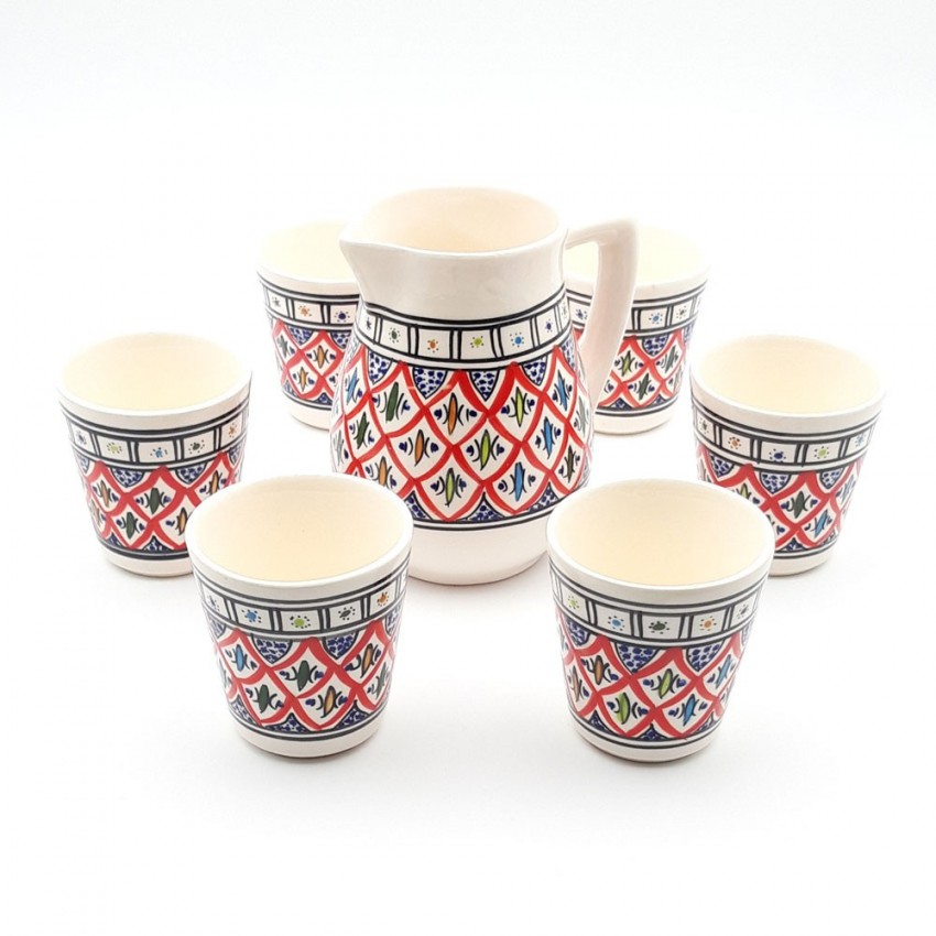 Service à boisson 6 personnes Bakir Rouge