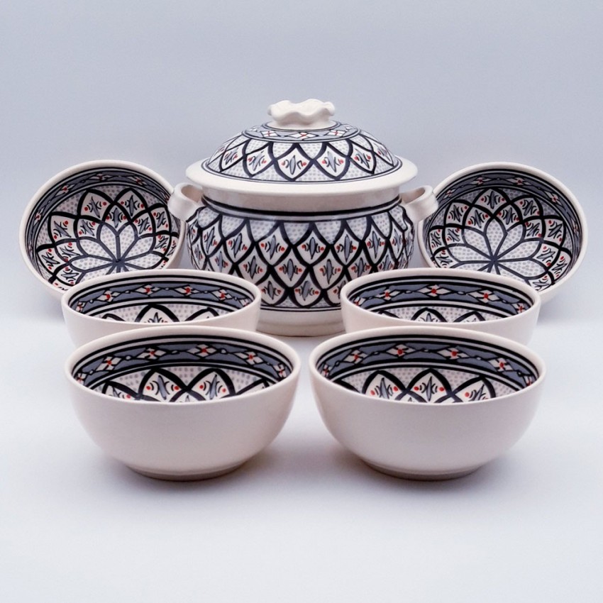 Service à soupe Bakir gris - 8 pers