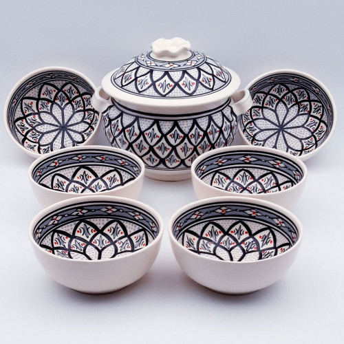 Service à soupe Bakir gris - 12 pers