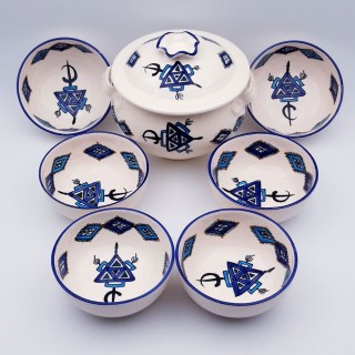 Service à soupe Sahel Bleu - 6 pers