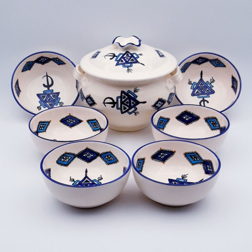 Service à soupe Sahel Bleu - 12 pers