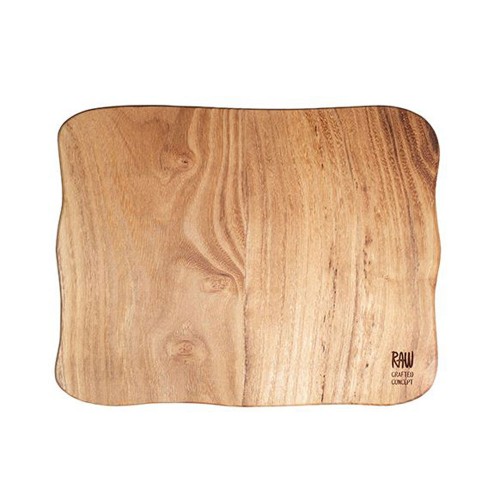 Planche à découper avec poignée de Teck 40*30*2 cm 2