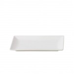 Assiette rectangulaire en grés blanc - 25*15 cm Quadro