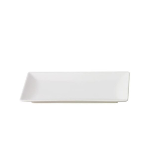 Assiette rectangulaire en grés blanc - 25*15 cm Quadro