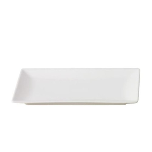 Assiette rectangulaire en grés blanc - 30*20 cm Quadro