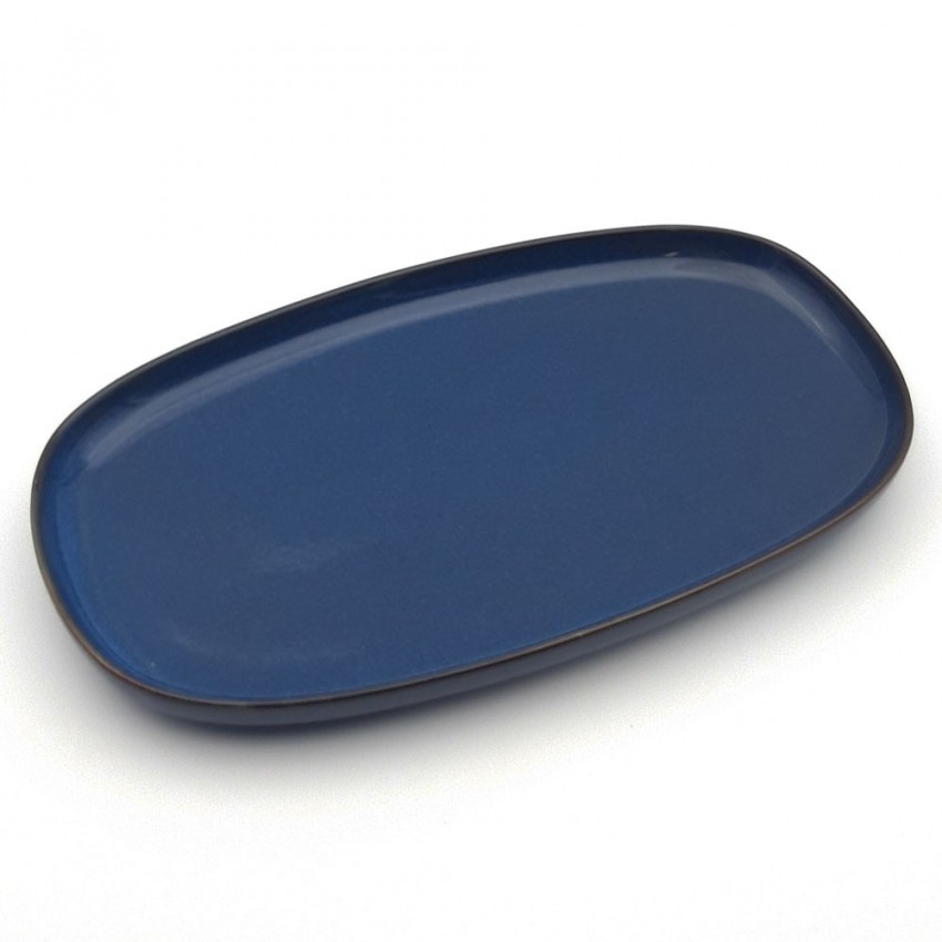 Plat ovale Saisons Midnight Bleu Nuit - L 31 cm