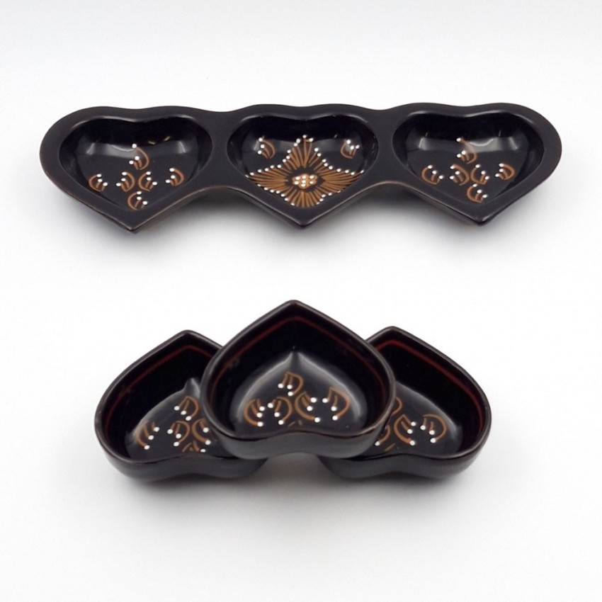 Service apéro Coeur Tatoué Noir