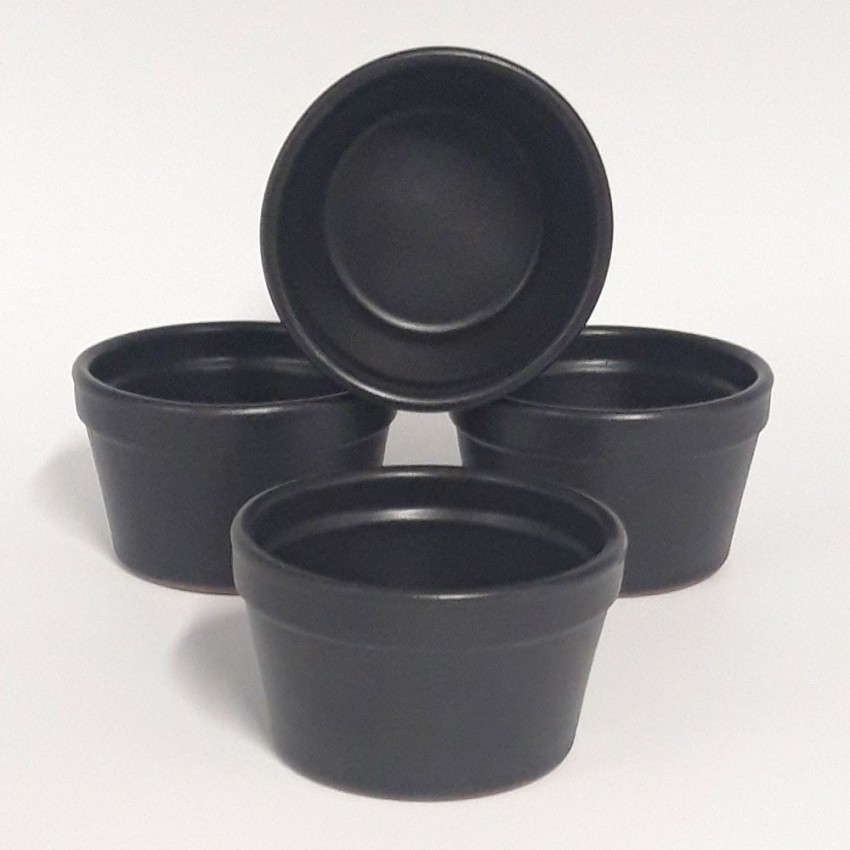 Ramequin à soufflé Diamètre 9.5 cm couleur Noir - Lot de 4