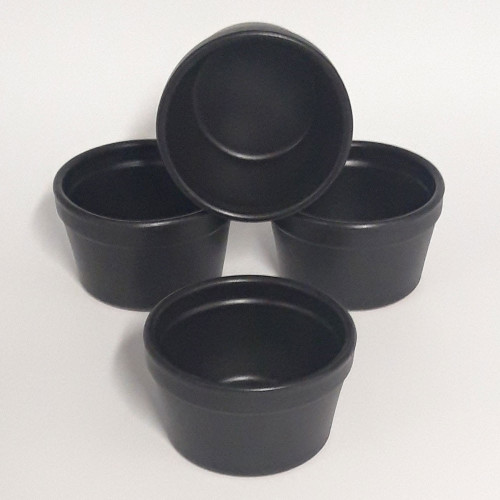 Ramequin à soufflé Diamètre 9.5 cm couleur Noir - Lot de 4