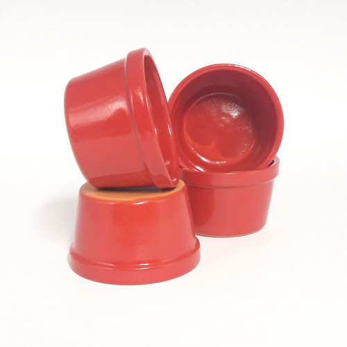 Ramequin à soufflé Diamètre 9.5 cm couleur Rouge - Lot de 4 2