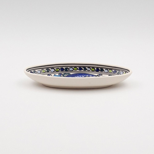 Petit plat ovale Poissons Bleus - L 20 cm