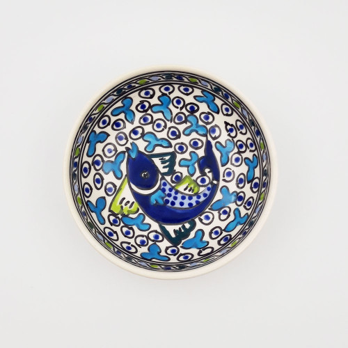 Coupelle jatte Poissons Bleus - D 15 cm