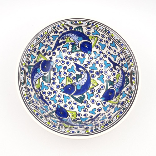 Saladier Poissons Bleus - D 25 cm