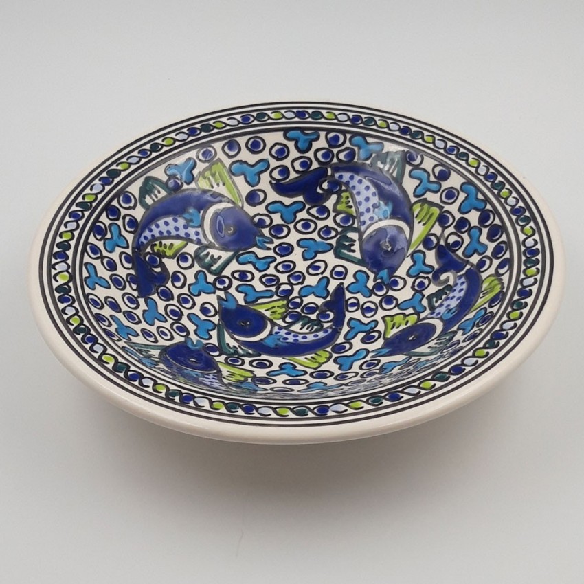 Plat Tebsi  Poissons Bleus - D 27 cm