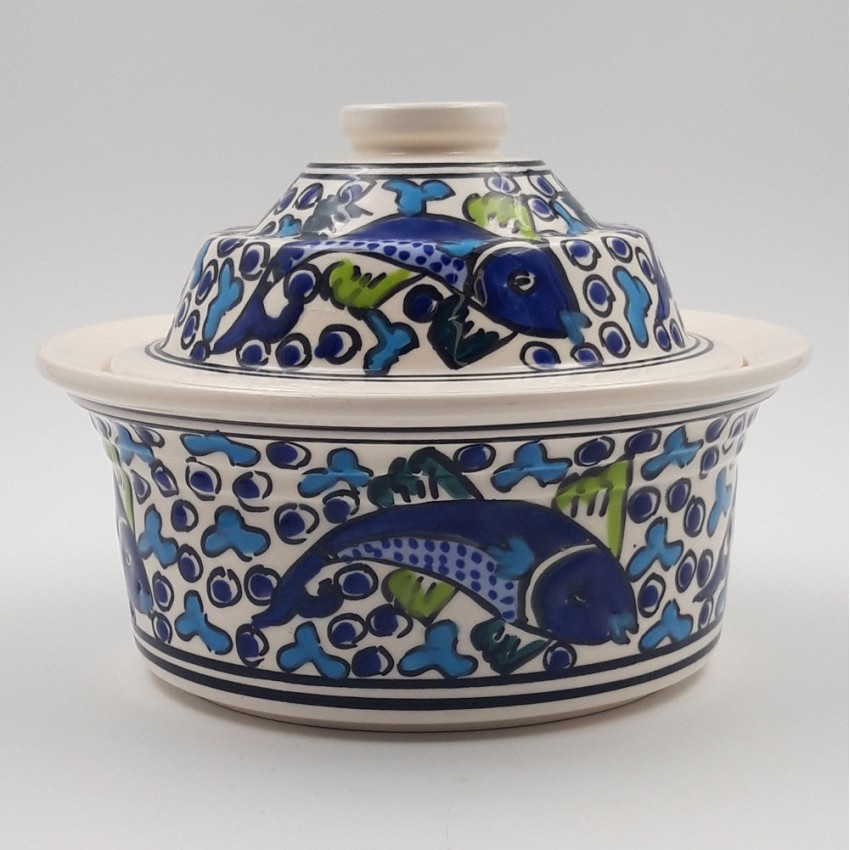 Cocotte Querouana Poissons Bleus- D 20 cm