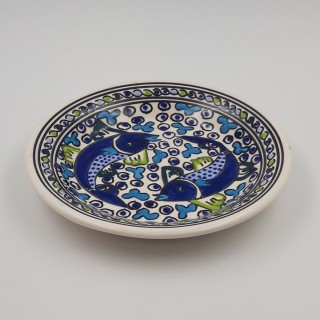 Assiette à entrée ou dessert Poissons Bleus - D 20 cm
