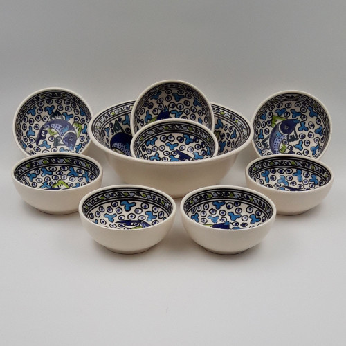 Service à salade de fruits Poissons Bleus - 8 pers