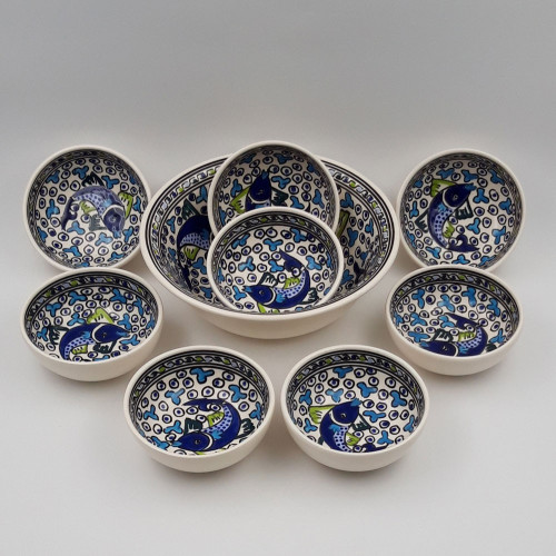 Service à salade de fruits Poissons Bleus - 8 pers 2