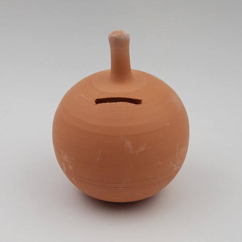 Tirelire à casser Pomme en argile naturelle