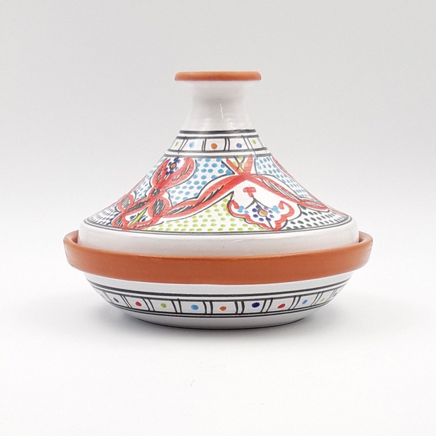 Tajine individuel évasé Marocain Rouge - D 22 cm