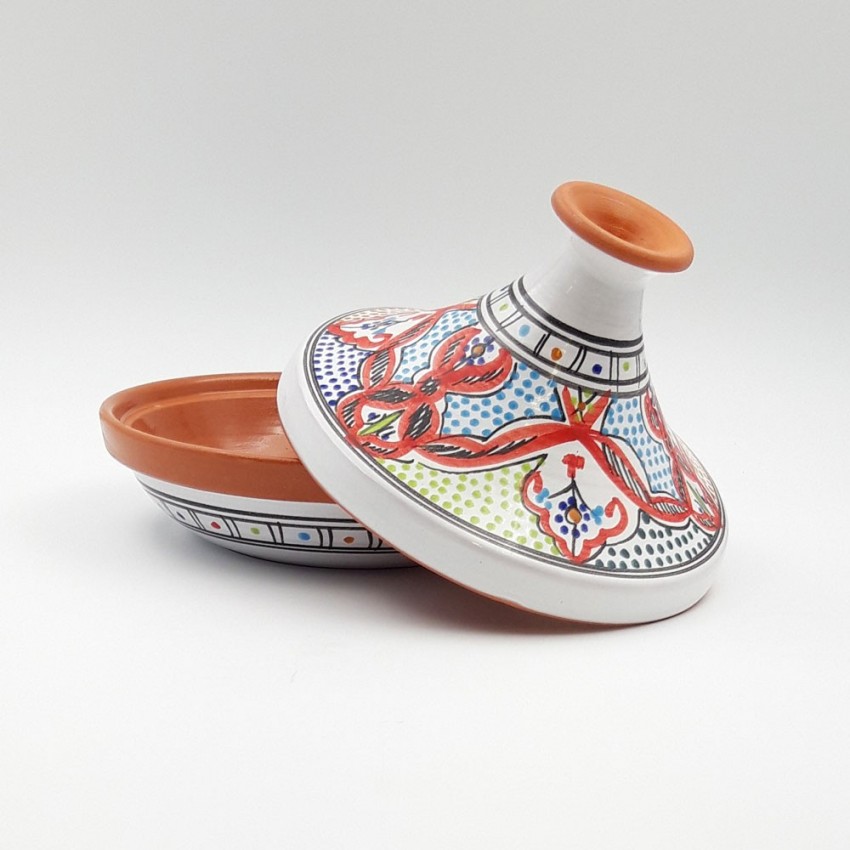 Tajine individuel évasé Marocain Rouge - D 22 cm