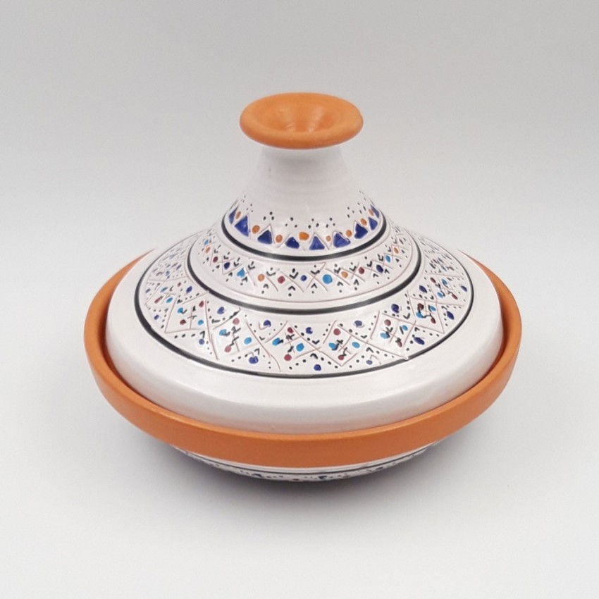 Tajine individuel évasé Marrakech Blanc - D 22 cm