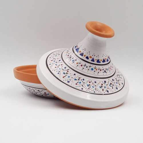 Tajine individuel évasé Marrakech Blanc - D 22 cm